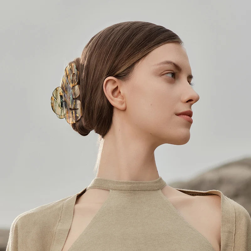Isabel Large Hair Claw Clip for Women - Strong Hold Hair Clips for Thick Hair, Fashion Hair Accessories for Ponytail, Bun & Updo Hairstyles - Perfect for Work, Gym, Wedding & Everyday Use
