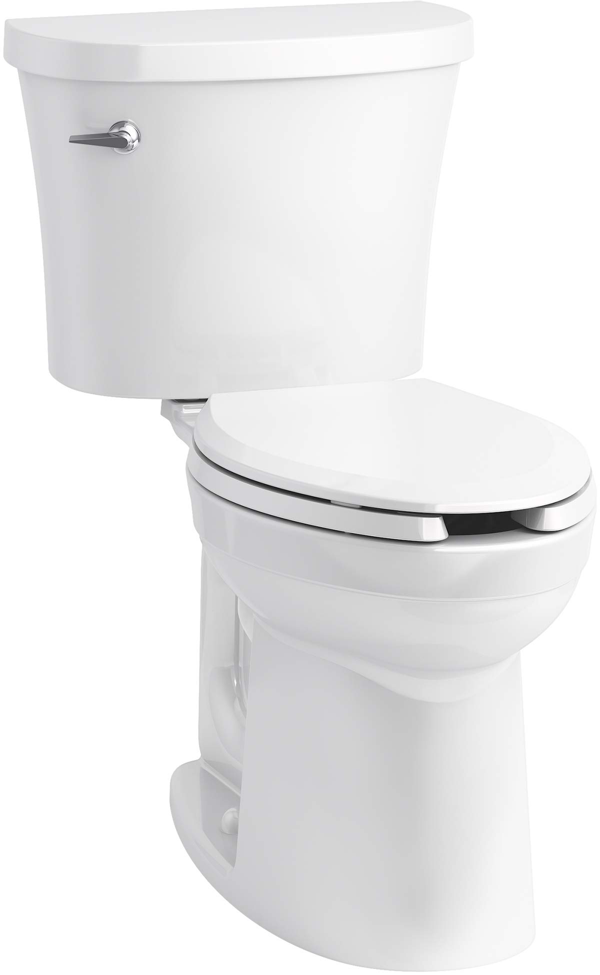 KOHLER Kingston™ Comfort Height® Elongated Toilet Bowl - White, 2-Piece, ADA Compliant, Water Efficient for Bathroom & Powder Room Renovation