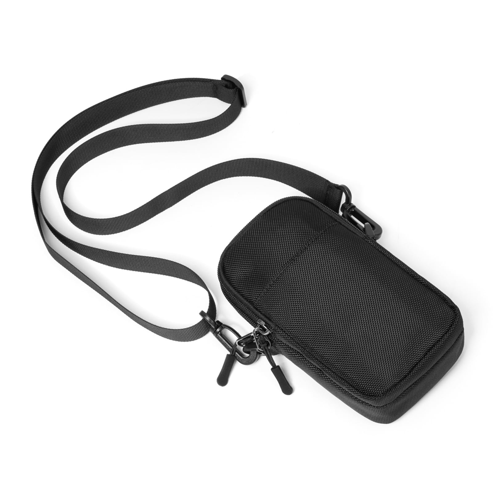 Small Crossbody Phone Purse Wallet with Adjustable Shoulder Strap - Oxford Black for Women | Perfect for Travel, Shopping & Everyday Use