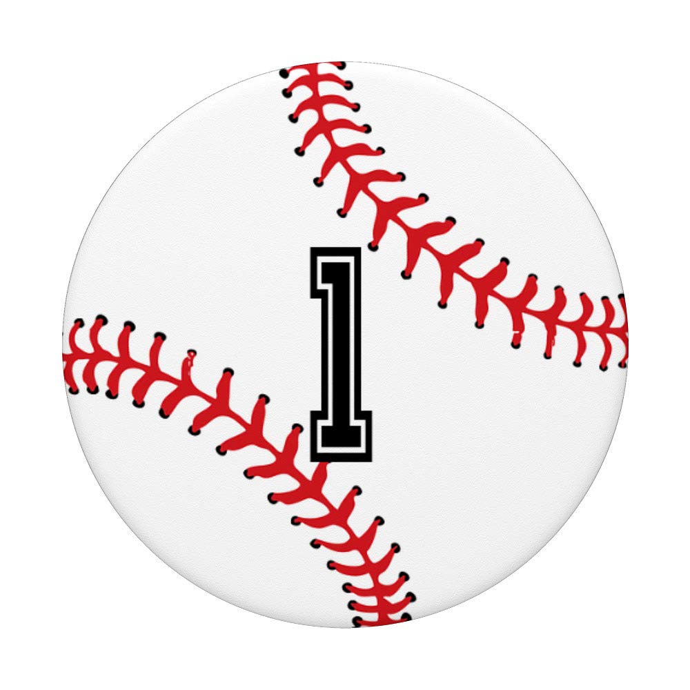 Number 1 Swappable Baseball Softball Pop Grip | Sports Pocket Socket PopSockets PopGrip for Phones & Tablets | Perfect for Game Days & Outdoor Adventures