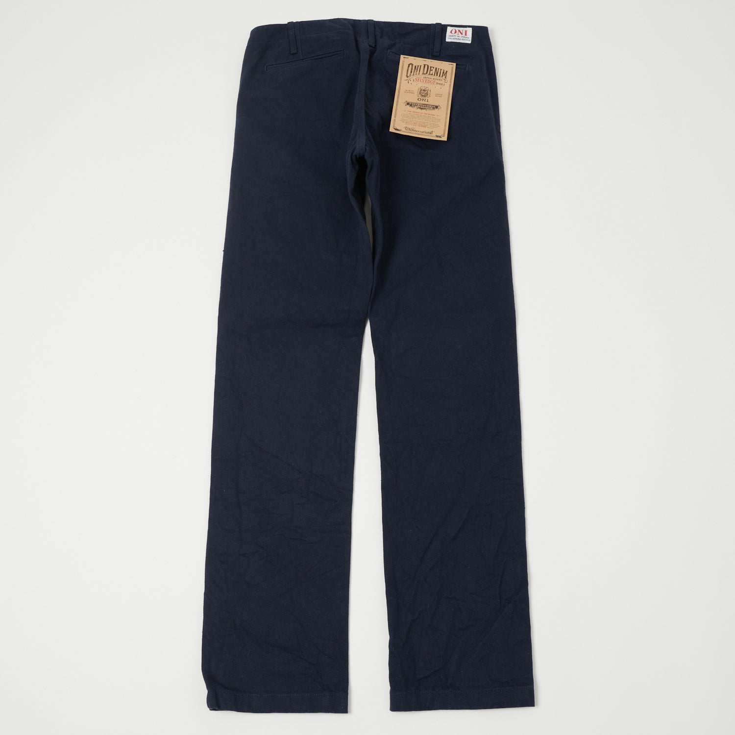 ONI 727FR 12oz French Navy Sulfur Slim Straight Chino Pants - Rinsed Denim for Men | Casual & Workwear | Perfect for Office, Travel & Everyday Wear
