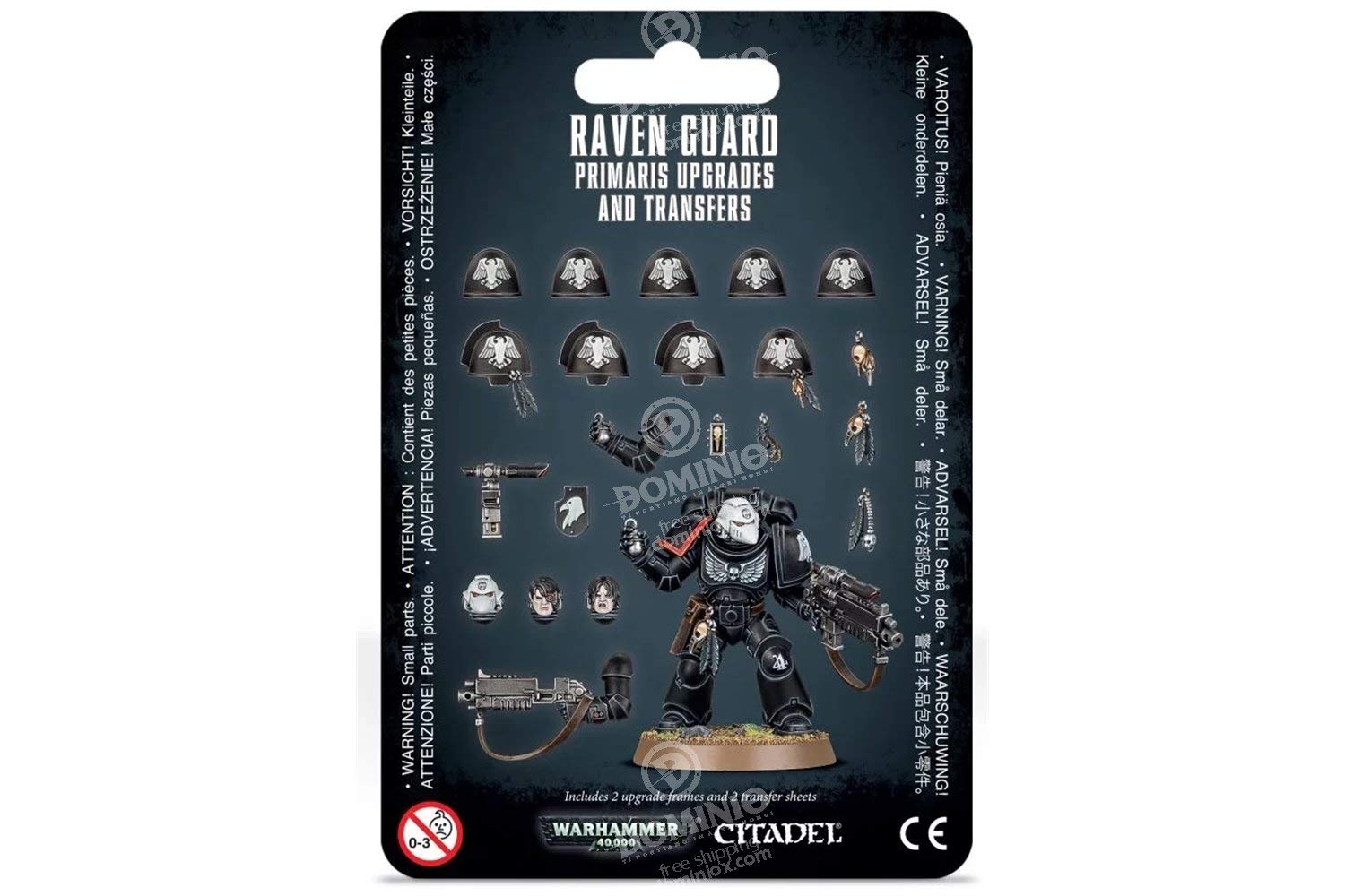 Warhammer 40,000 Raven Guard Primaris Upgrades & Transfers Kit - Games Workshop Miniature Wargaming Accessories for Tabletop Battles and Army Customization
