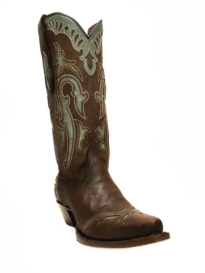 Corral C3925 Women's Western Boots - Brown Wing Tip with Inlay & Embroidery | Perfect for Country Dancing, Rodeos & Western Fashion
