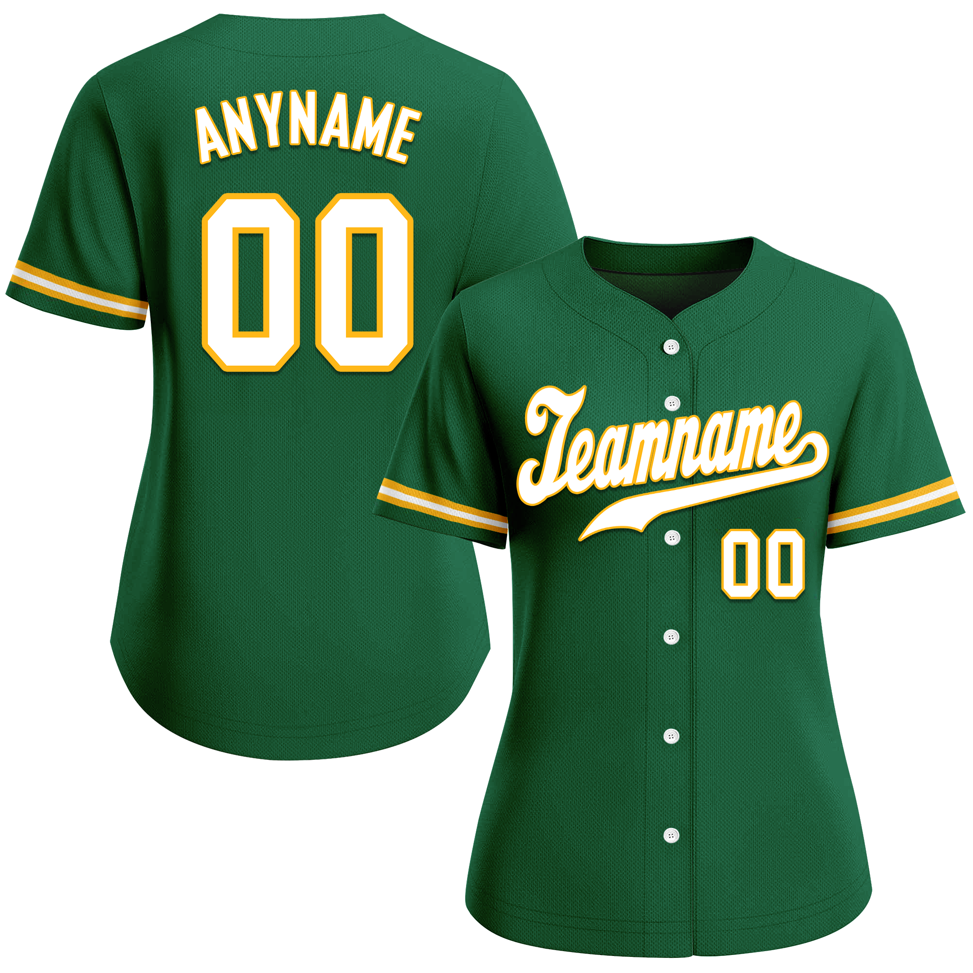 Custom Green Classic Style Personalized Authentic Baseball Jersey BSBJ01 - Perfect for Team Uniforms, Fan Gear & Sports Events