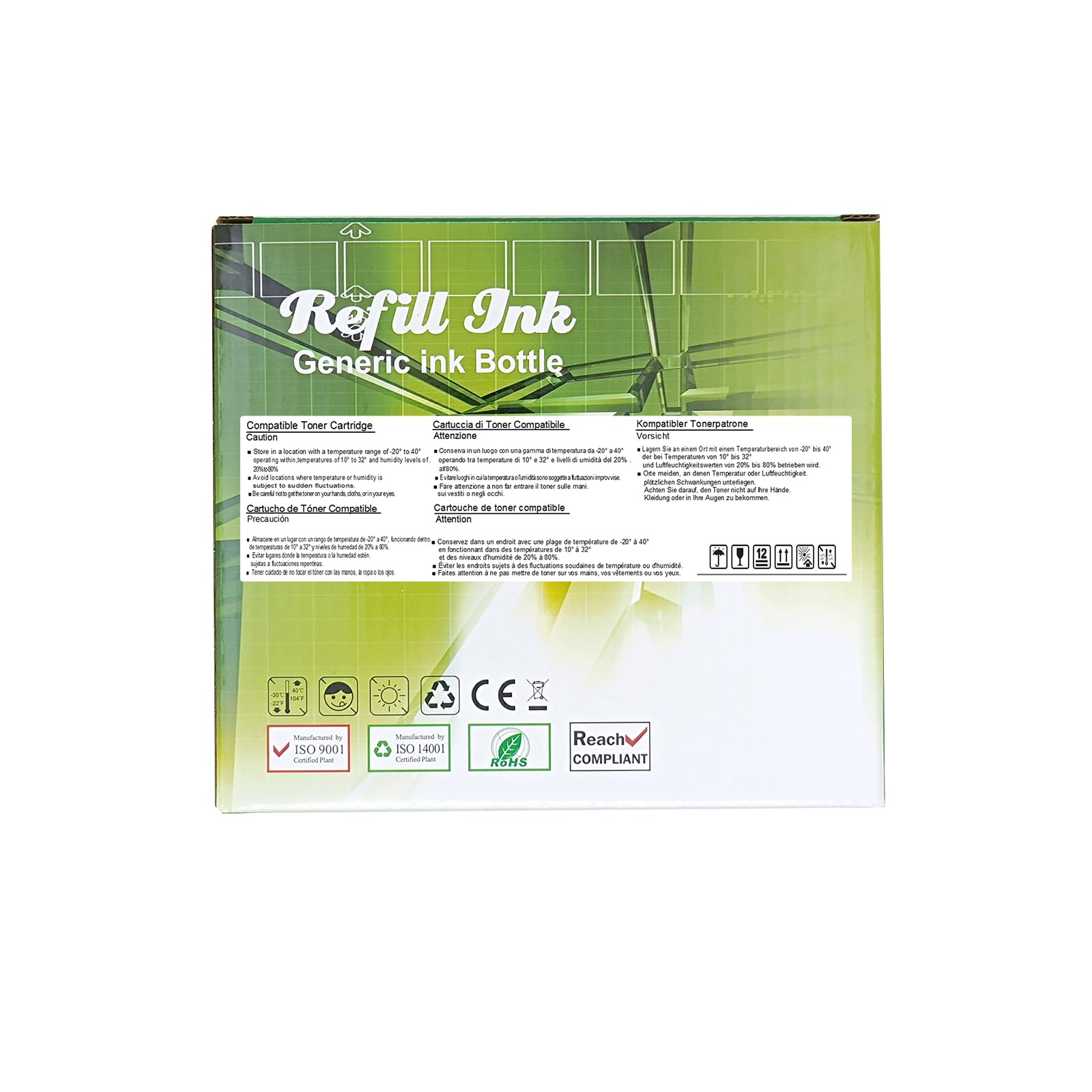 TOPRINT 4-Color Ink Bottles for ET Series Printers - Home & Office Use