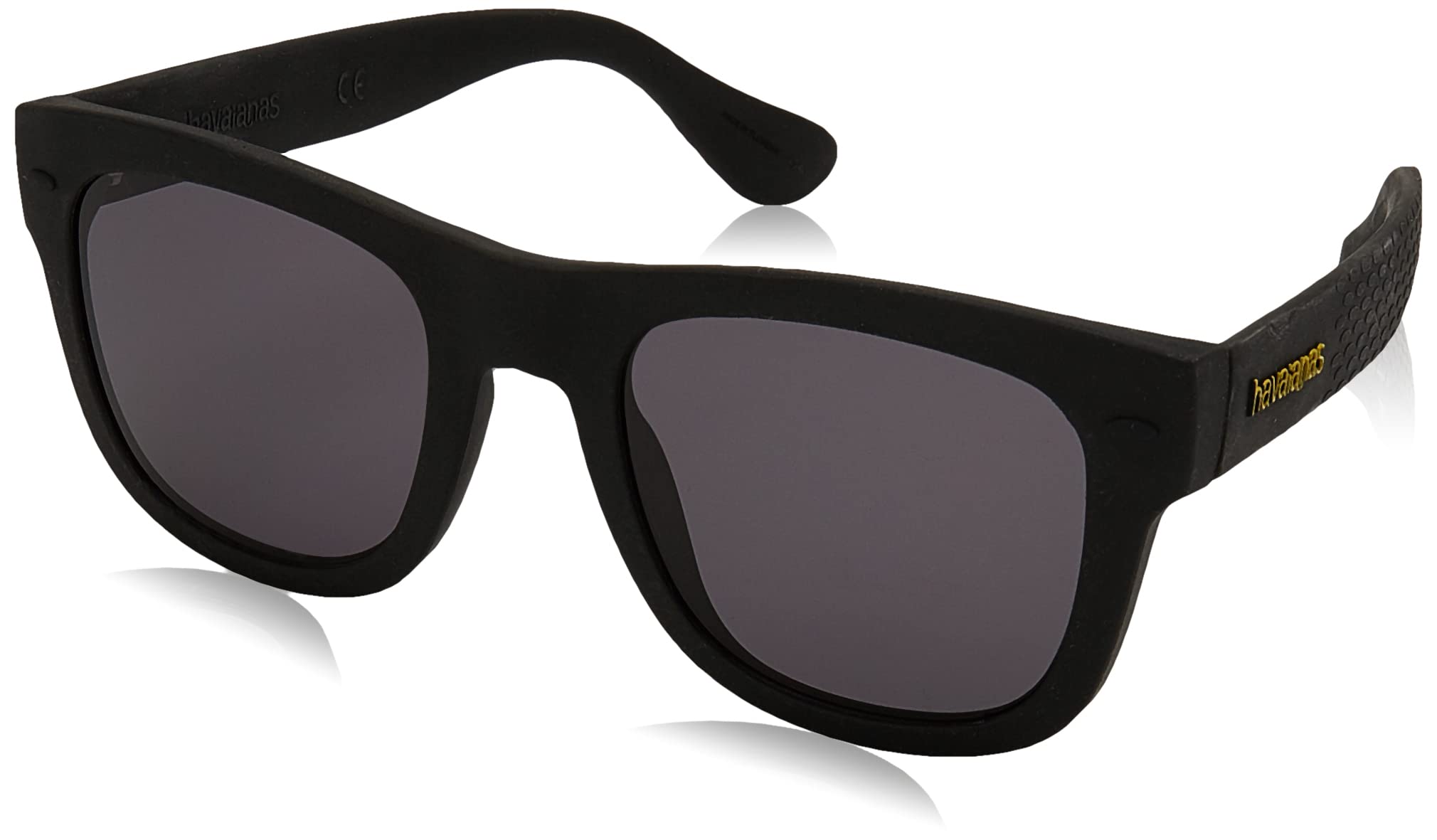 Havaianas Men's Paraty/L Square Sunglasses - Black, 52mm UV Protection - Stylish & Durable for Beach, Driving & Outdoor Activities