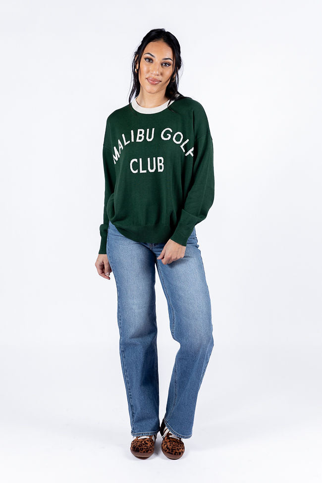 Malibu Golf Club Green Lightweight Sweater for Men & Women - Breathable Comfort for Golfing, Casual Wear & Outdoor Activities - FINAL SALE