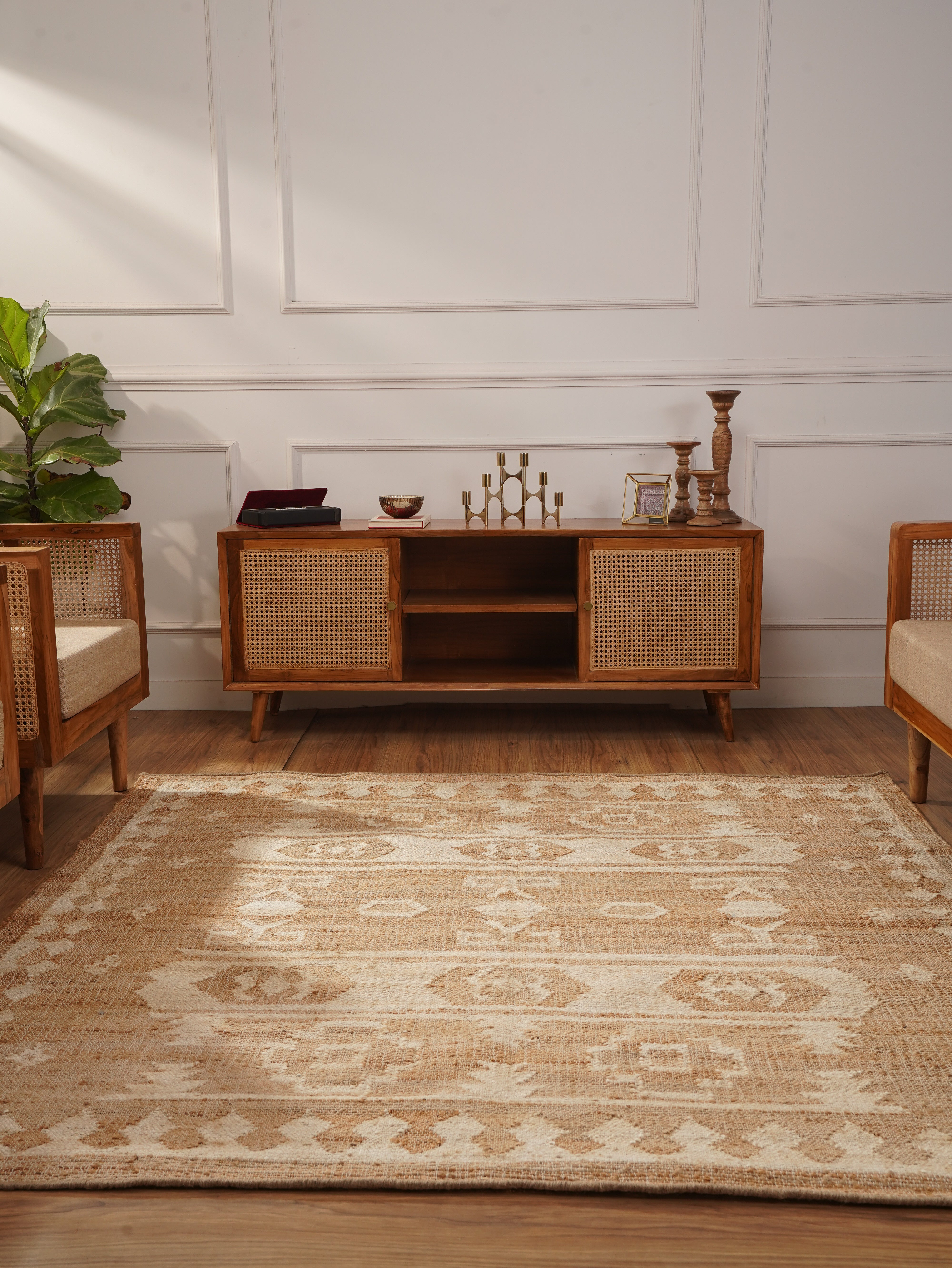 Premium Jute Braided Rug - Natural & Eco-Friendly Floor Mat for Living Room, Bedroom, or Patio - Handwoven & Durable Home Decor