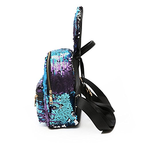 **Aibearty Sparkling Rabbit Ears Backpack for Women - Cute Sequins Rucksack, Casual Daypack for School, Travel & Cosplay**