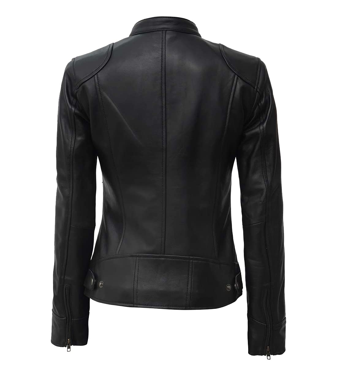 Genuine Women's Real Leather Jacket - Slim Fit Biker Coat for Ladies - Motorcycle Jacket with Short Cut | Perfect for Riding, Casual Outfits & Fashion Statements