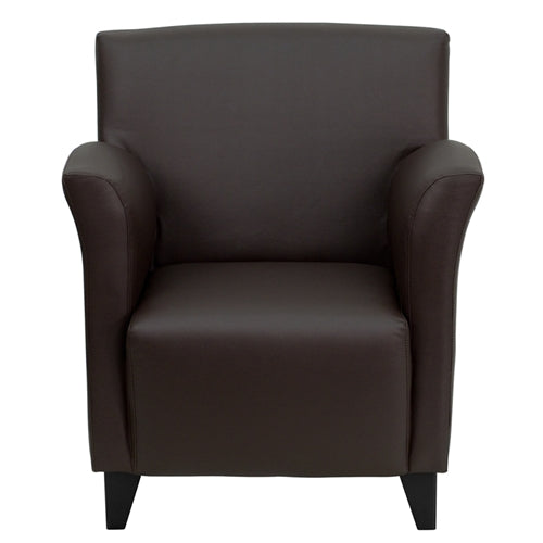 Premium FLASH HERCULES Roman Series Black LeatherSoft Lounge Chair - Comfortable Modern Recliner for Living Room, Bedroom & Office Relaxation