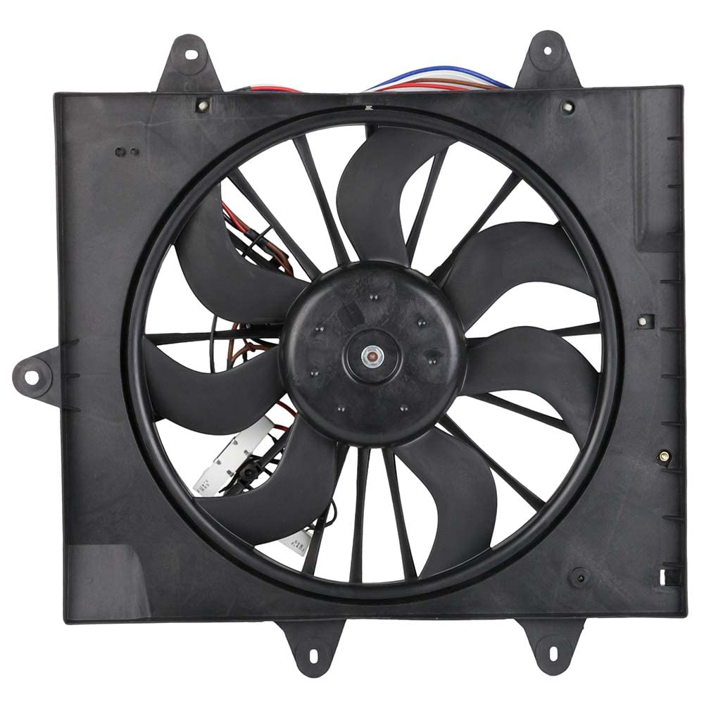 2006-2008 Chrysler PT Cruiser Condenser & Radiator Cooling Fan Assembly - OEM Replacement Part 19-20138AN by BuyAutoParts | Perfect for Engine Cooling System Repair & Maintenance