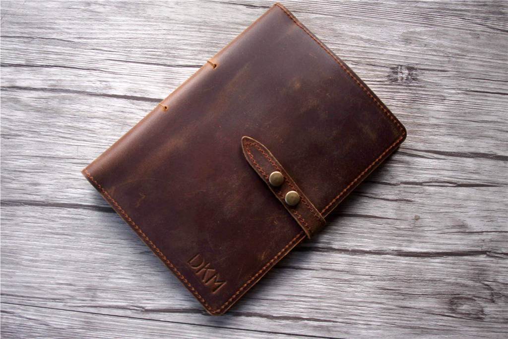 Personalized Leather Journal Cover - Custom Notebook Case for Women & Men - Perfect for Travel, Work & Daily Writing