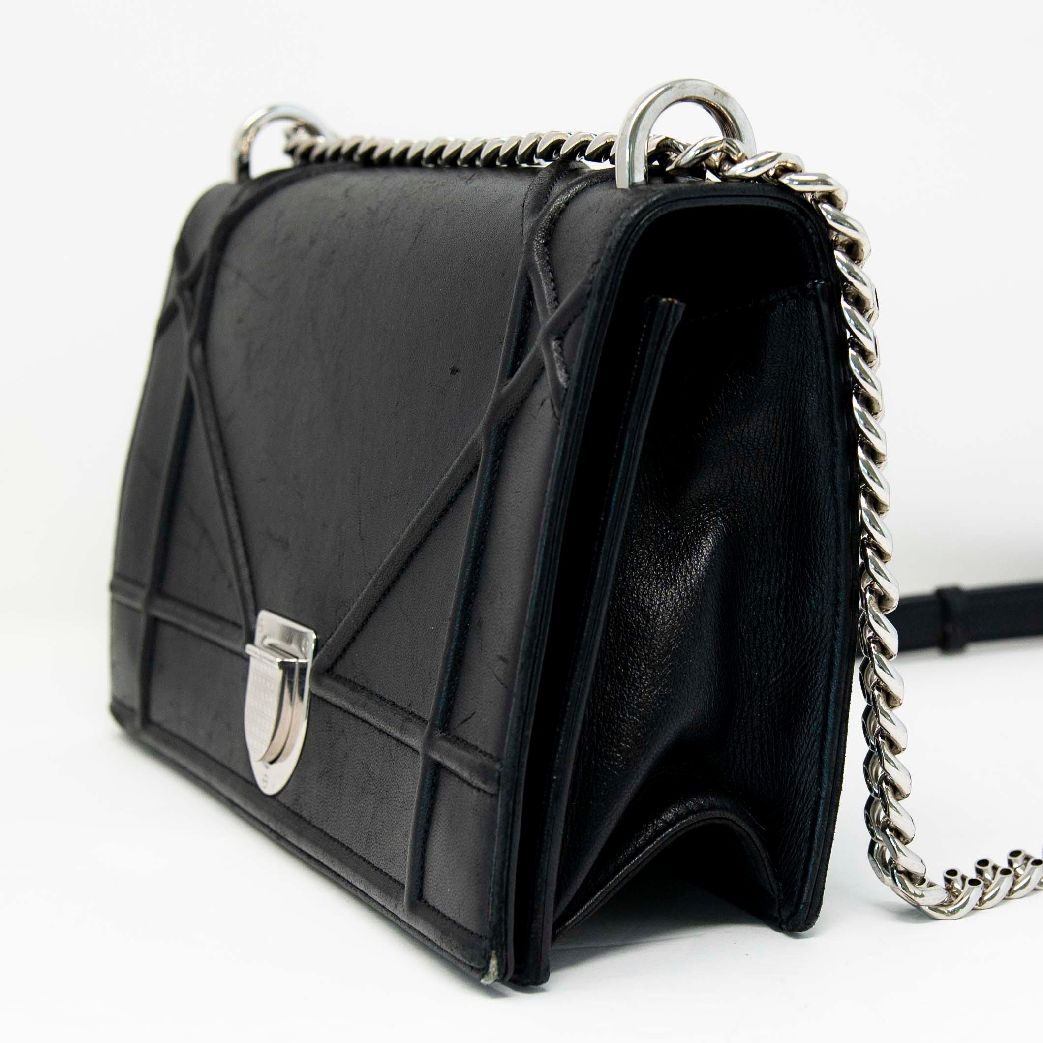 Dior Black Medium Diorama Flap Bag - Luxury Designer Handbag for Women | Perfect for Work, Evening Events & Everyday Use