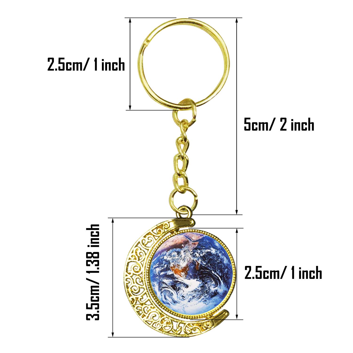 36 PCS Pendant Trays Kit for Jewelry Making - 25mm Moon Rotation Double Side Round Blank Bezel Pendant Trays (9PCS), Clear Glass Dome Tiles (18PCS) & Pendant Buckles (9PCS) - DIY Craft Supplies for Necklaces, Earrings, Charms & Handmade Jewelry Accessories