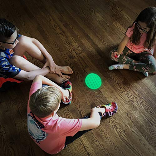 Glow in The Dark Push Pop Fidget Toy 2 Pack - Bubble Sensory Stress Relief Toy for Autism & Special Needs - Silicone Popper for Anxiety, ADHD & Focus - Perfect for Home, Office & Classroom Use