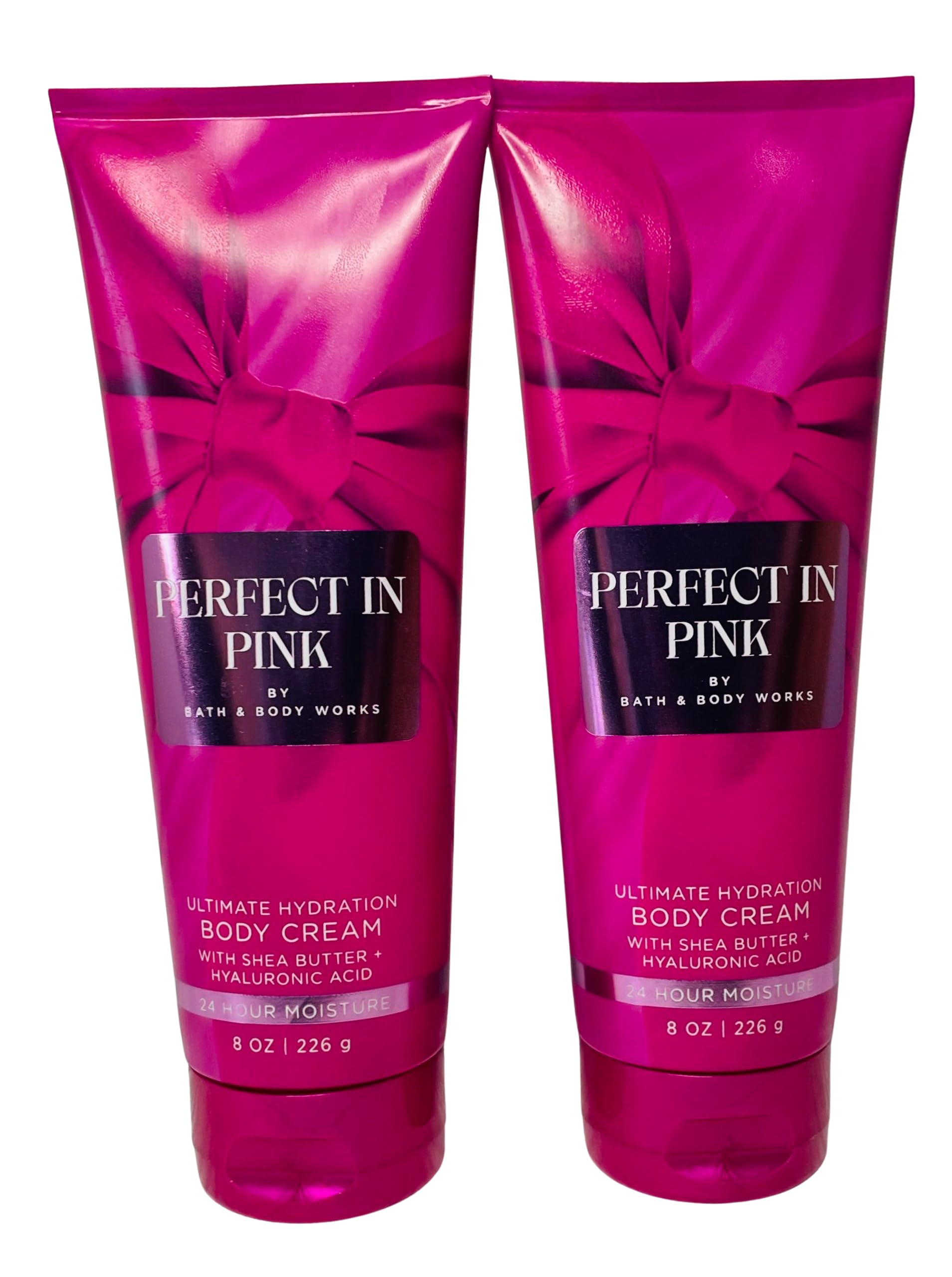 Bath & Body Works Perfect in Pink Ultimate Hydration Body Cream 8oz (Pack of 2) - Moisturizing Lotion for Dry Skin, Gift for Women, Daily Skincare Routine