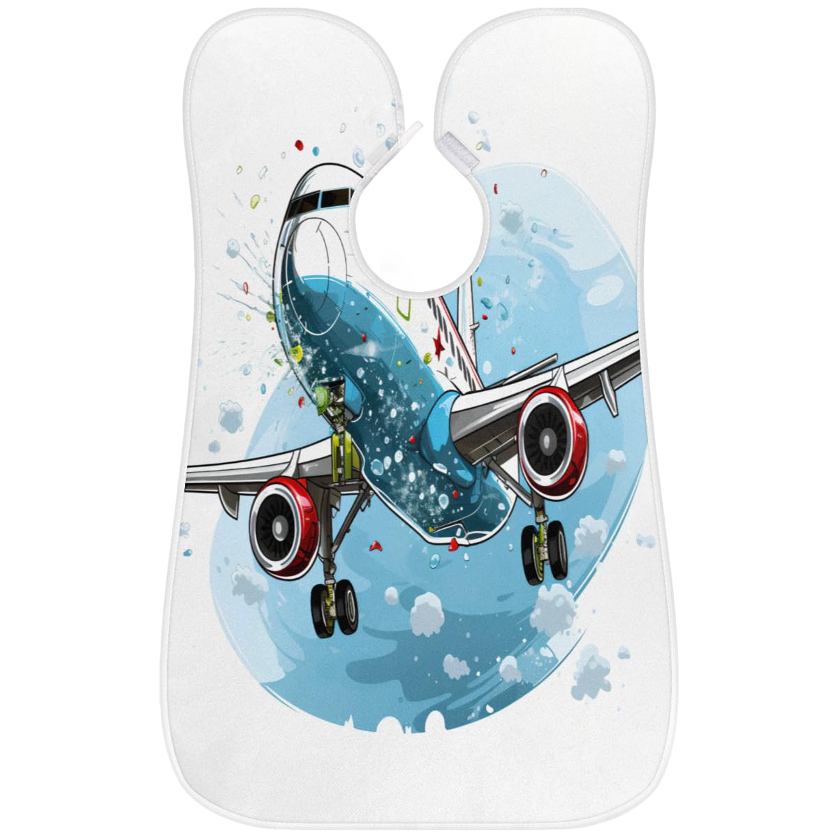 Funny Airplane Beard Shaving Bib for Men & Women - Waterproof Hair Dye Apron, Barber Cape for Haircut & Beard Trimming - Perfect Sink Hair Catcher & Styling Tool for Salons & Home Grooming