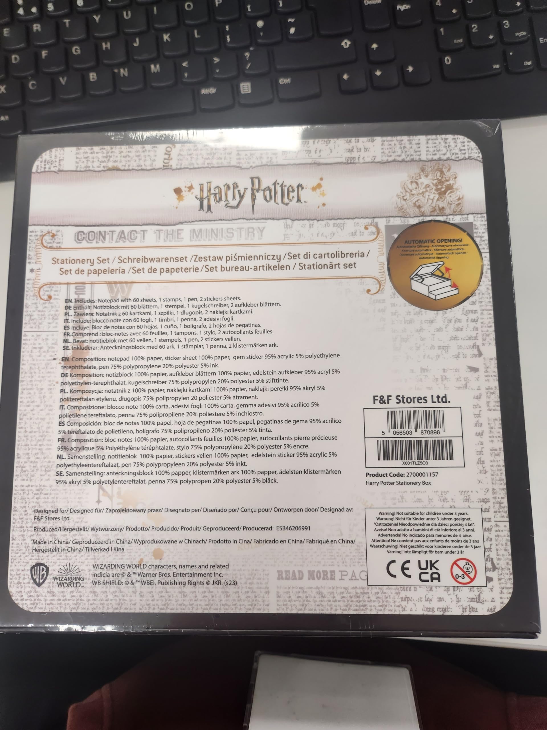 Harry Potter DIY Scrapbook Kit for Kids - Creative Journal Set with Stickers, Stamps & Notebook | Arts and Crafts Supplies for School Projects, Birthday Gifts & Memory Keeping (Black/Burgundy)