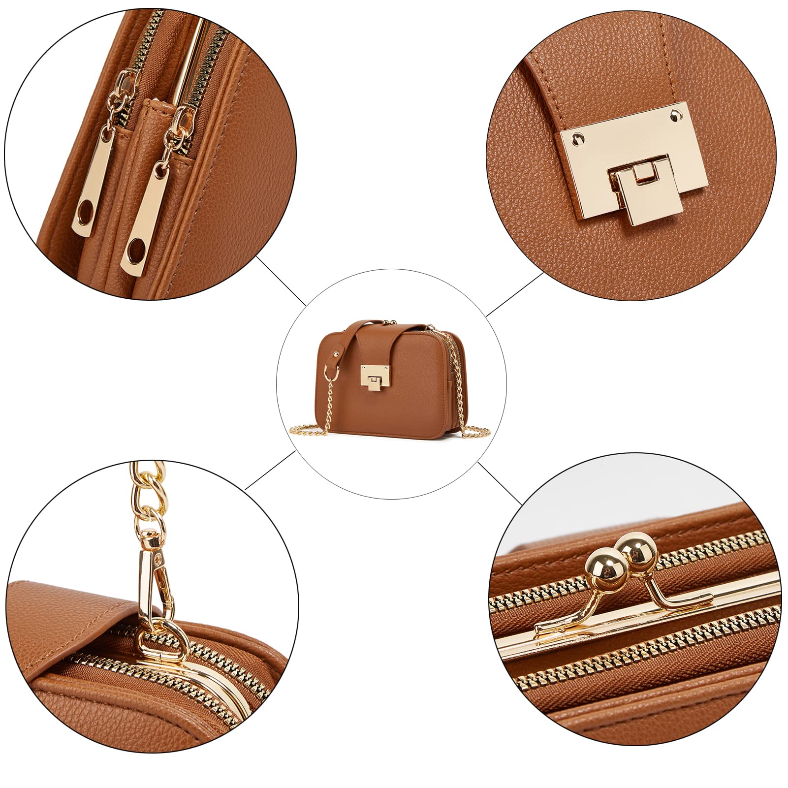 SIVENKE Women's Crossbody Bag Small Shoulder Purse - Stylish Handbag for Evening Out, Travel & Daily Use | Compact Clutch with Adjustable Strap
