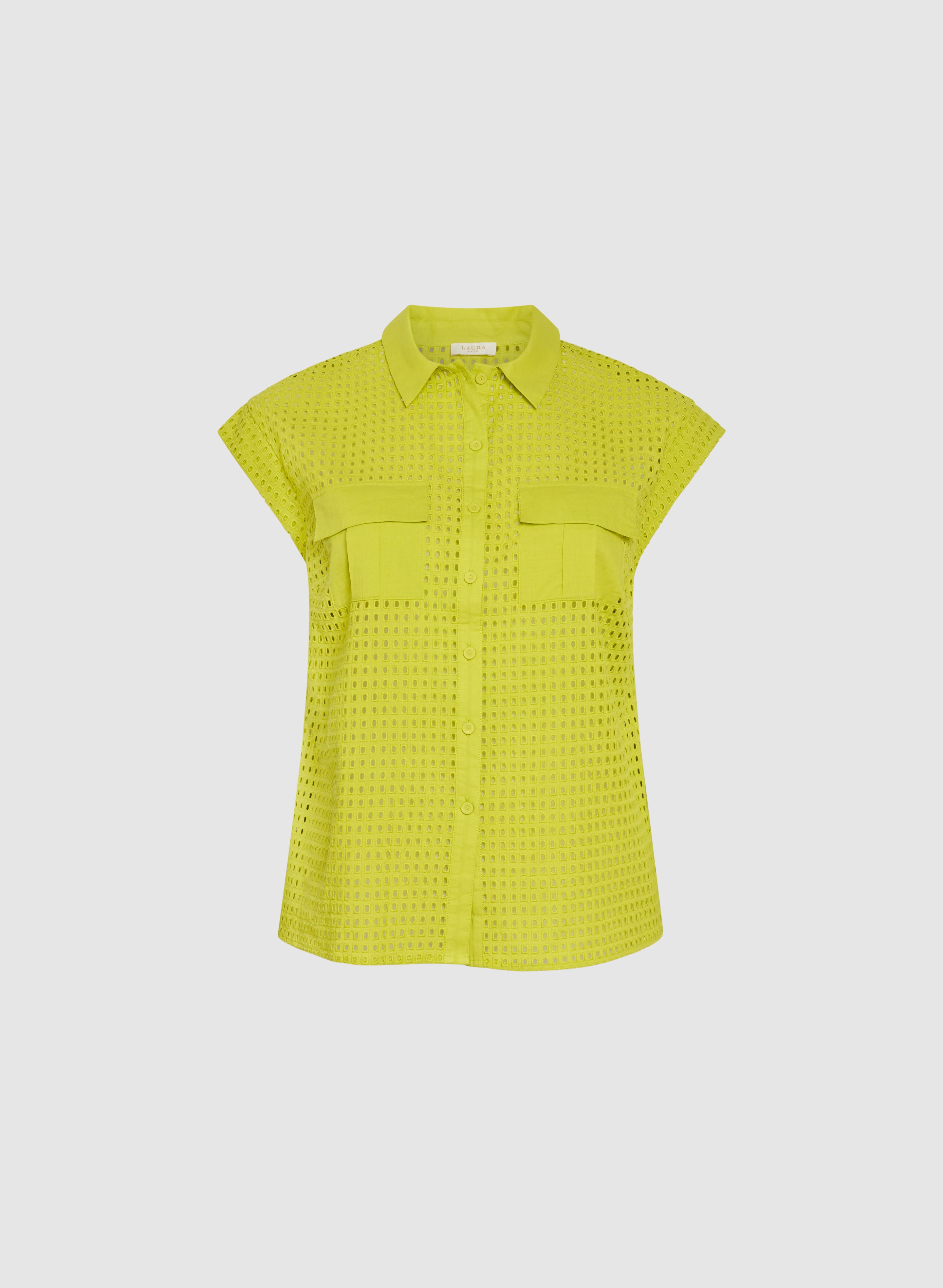Stylish Eyelet Button Down Blouse for Women | Elegant Lace Detail Top | Perfect for Office, Date Night & Summer Outfits