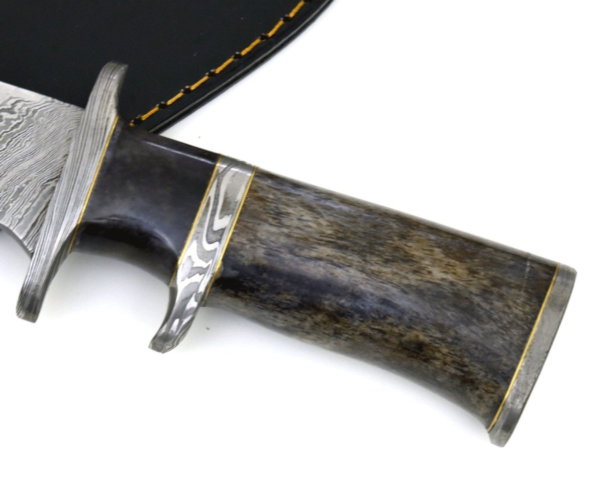 Premium Enigma Survival Bowie Knife with Genuine Bone Handle - Tactical Outdoor Hunting & Camping Knife for Bushcraft, Survival Gear, and Wilderness Adventures