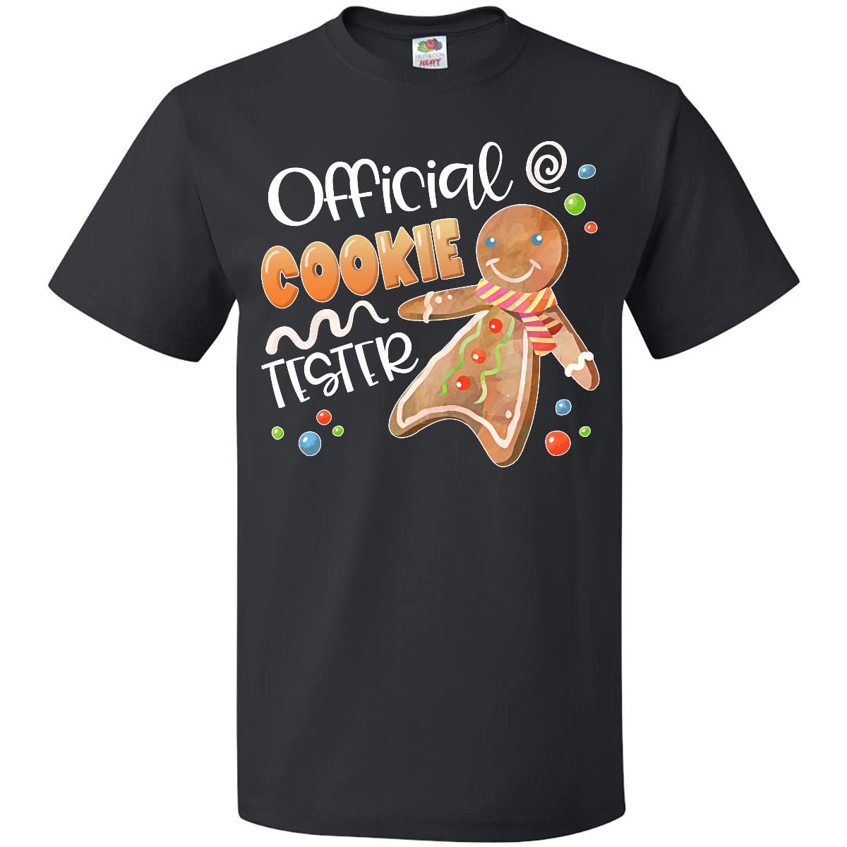 Inktastic Official Cookie Tester Cute Gingerbread Christmas T-Shirt - Funny Holiday Gift for Bakers & Cookie Lovers - Perfect for Christmas Parties, Baking Events & Festive Gatherings