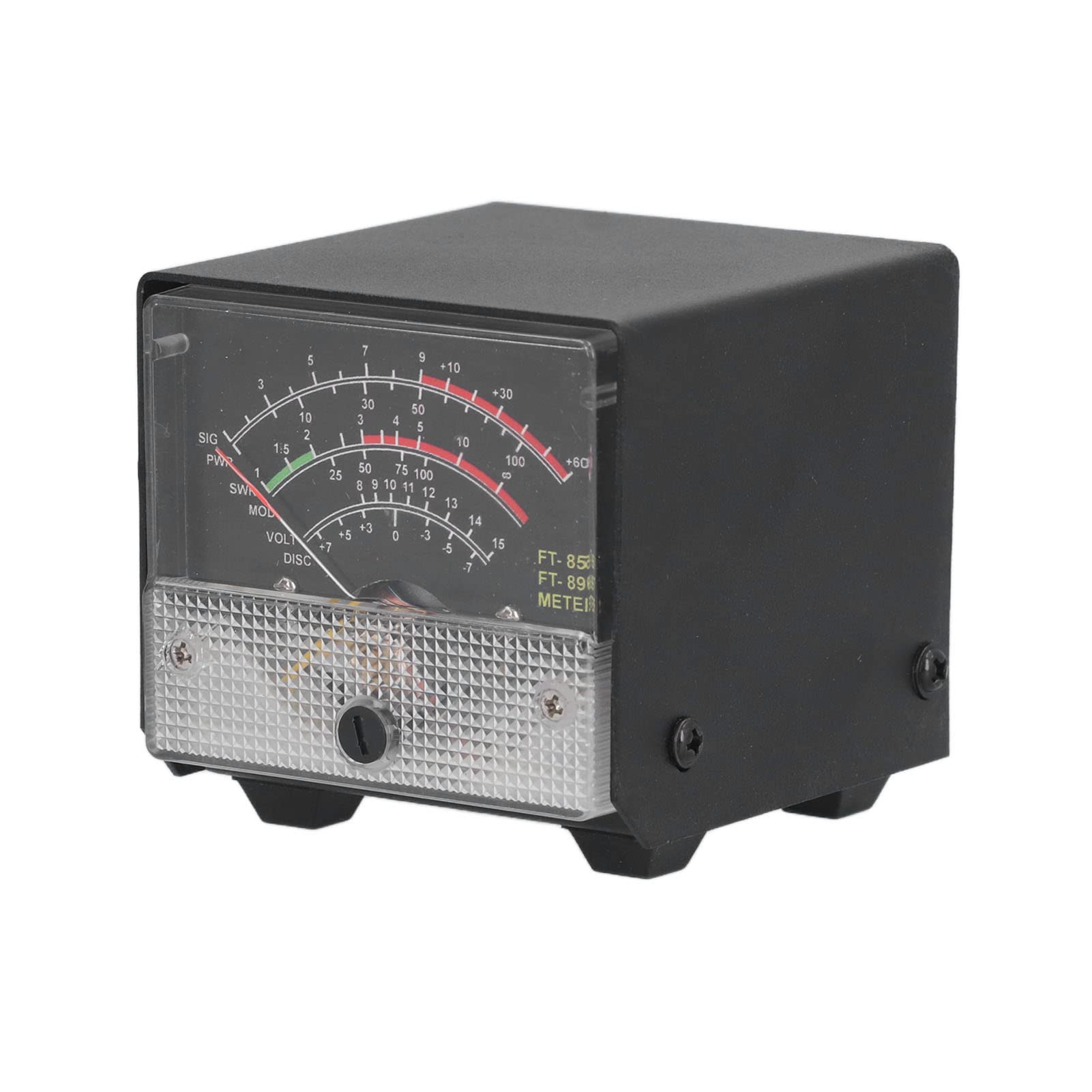 Professional SWR Power Meter with Metal Case - Standing Wave Ratio Meter for FT-857 FT-897 Radios & 3D Printer Testing | Durable RF Measurement Tool for Ham Radio & DIY Electronics Projects (Black Panel)
