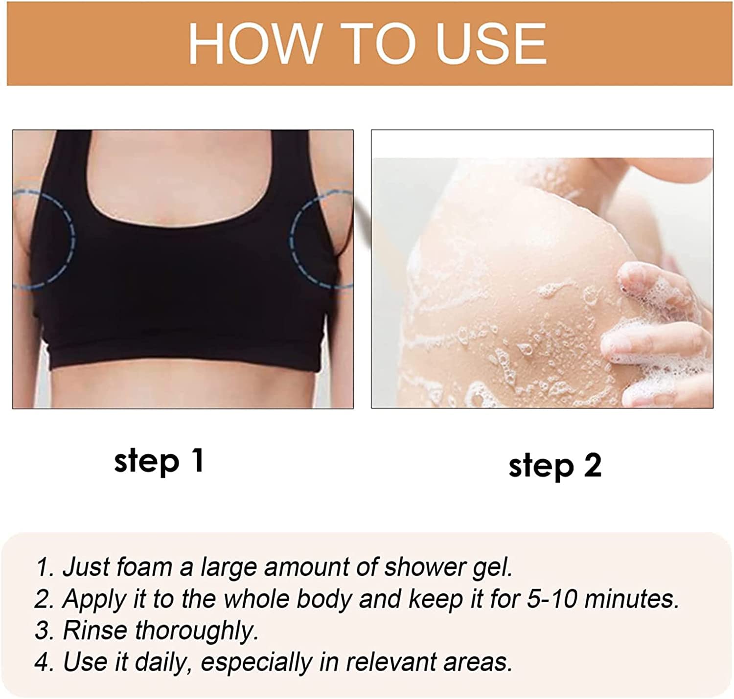Organic Ginger Lymphatic Drainage Shower Gel - Natural Herbal Moisturizing Body Wash with Gingerol for Skin Rejuvenation & Detox (5 Pack) | Perfect for Post-Workout Recovery & Spa-Like Relaxation at Home