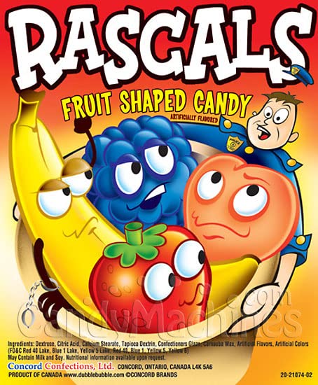 Rascals Hard Candy - Fruit Flavored Bulk Candy 1lb (16oz) - Modern Version of Runts Candy by CandyKorner - Perfect for Party Favors, Office Treats & Nostalgic Snacking