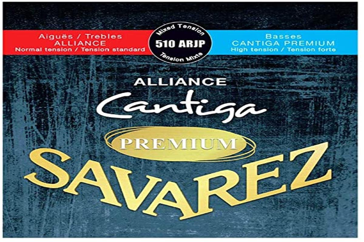 Savarez 510ARJP Mixed Classical Guitar Strings - Alliance Trebles & Cantiga Basses, Full 6-String Set for Classical & Flamenco Performance