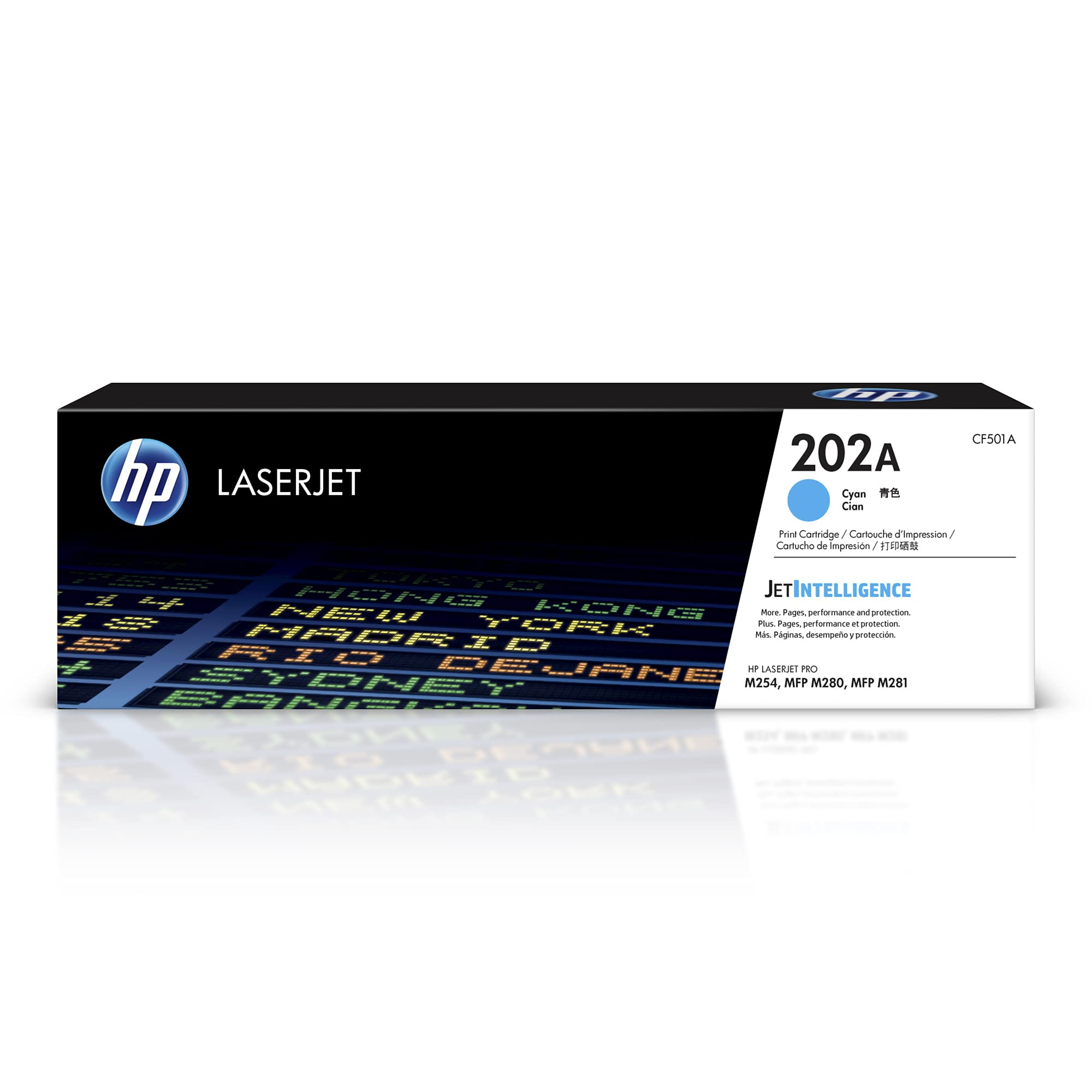HP 202A Cyan Toner Cartridge - Compatible with HP Color LaserJet Pro M254 & MFP M281 Series (CF501A) | High-Quality Replacement for Office Printing, Home Use & Small Business Documents