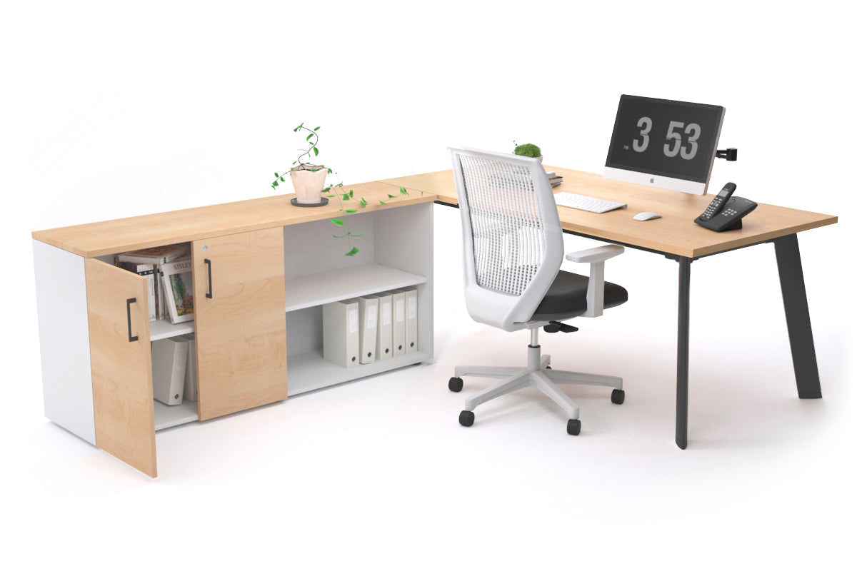 Switch Executive Setting With Uniform Spine Black Frame [1600L x 700W] - Premium Office Desk for Modern Workspace & Home Office