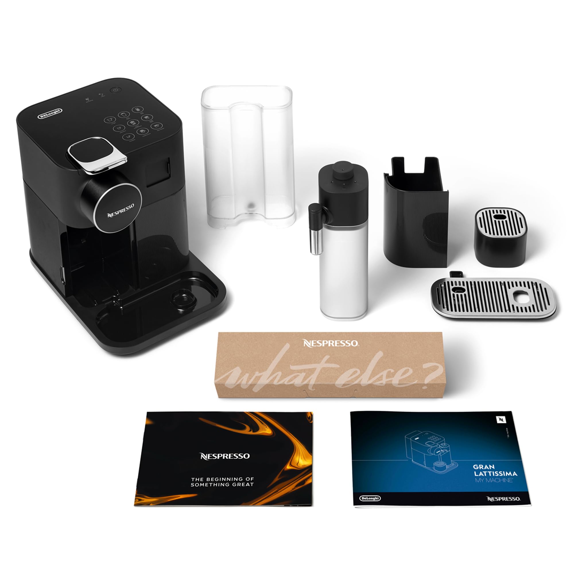 De'Longhi Nespresso Gran Lattissima EN640.B Automatic Coffee Machine with Milk Frother, 19 Bar Pressure, Single-Serve Capsule System for Cappuccino & Latte - Sophisticated Dark Black - Perfect for Home & Office Use
