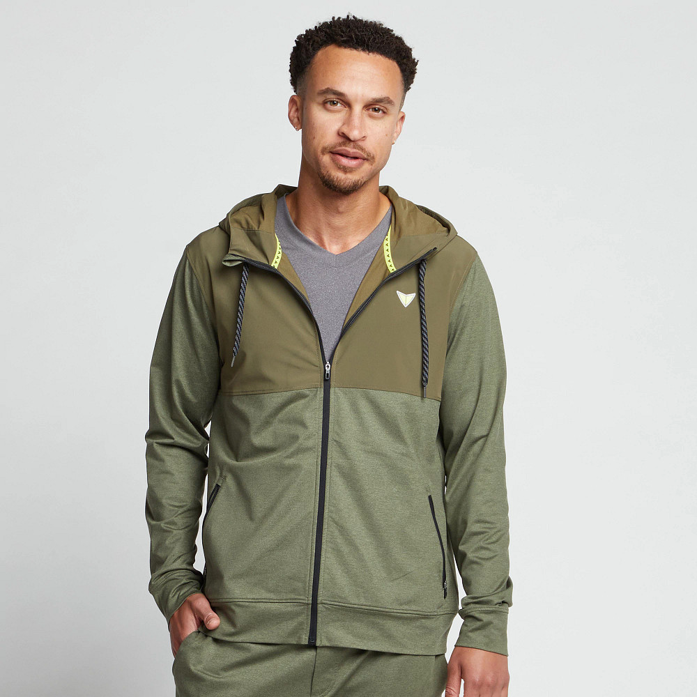 Men's Korsa Transfer Full Zip Hoodie Sweatshirt - Lightweight Fleece Jacket for Casual Wear, Gym & Outdoor Activities