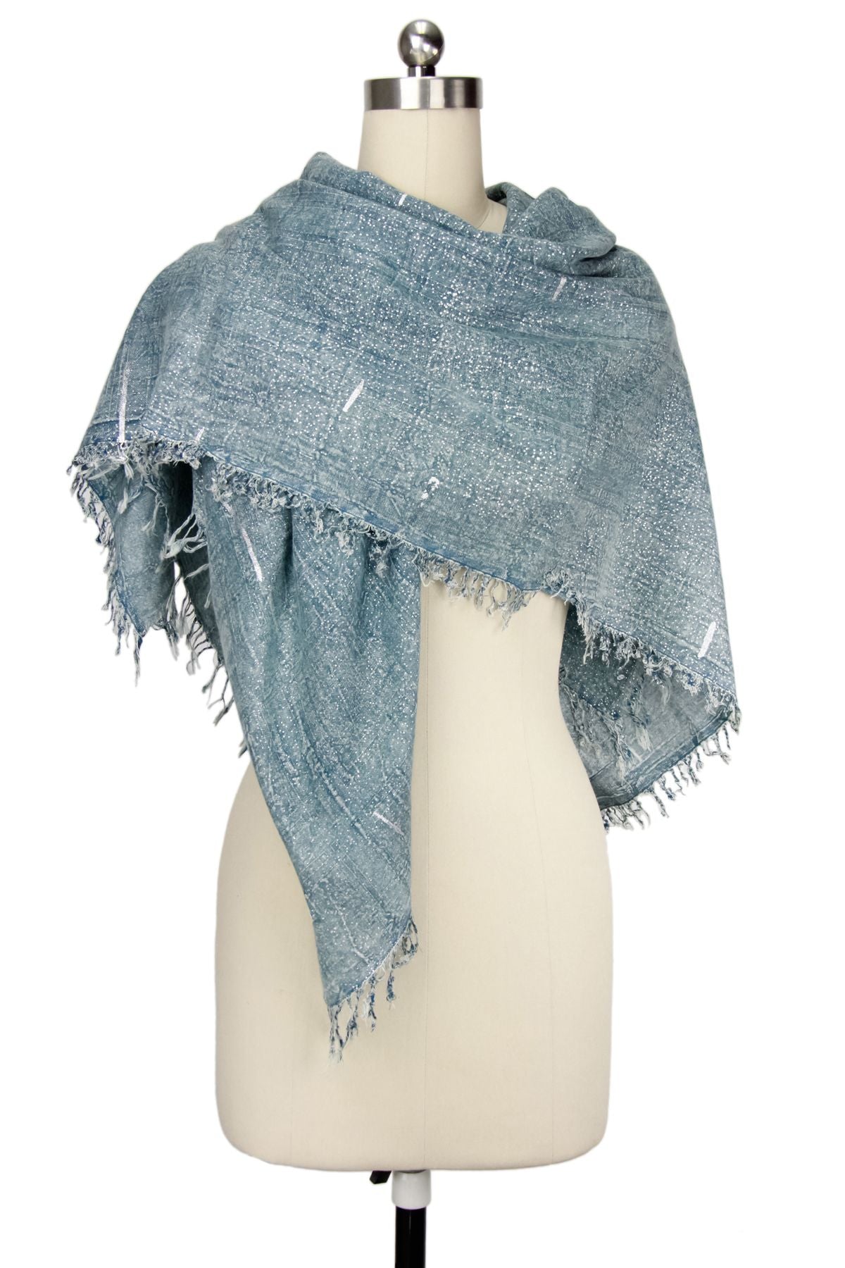 Stylish Metallic Fringe Scarf for Women - Fashionable Winter Accessory for Outdoors, Parties & Holiday Events