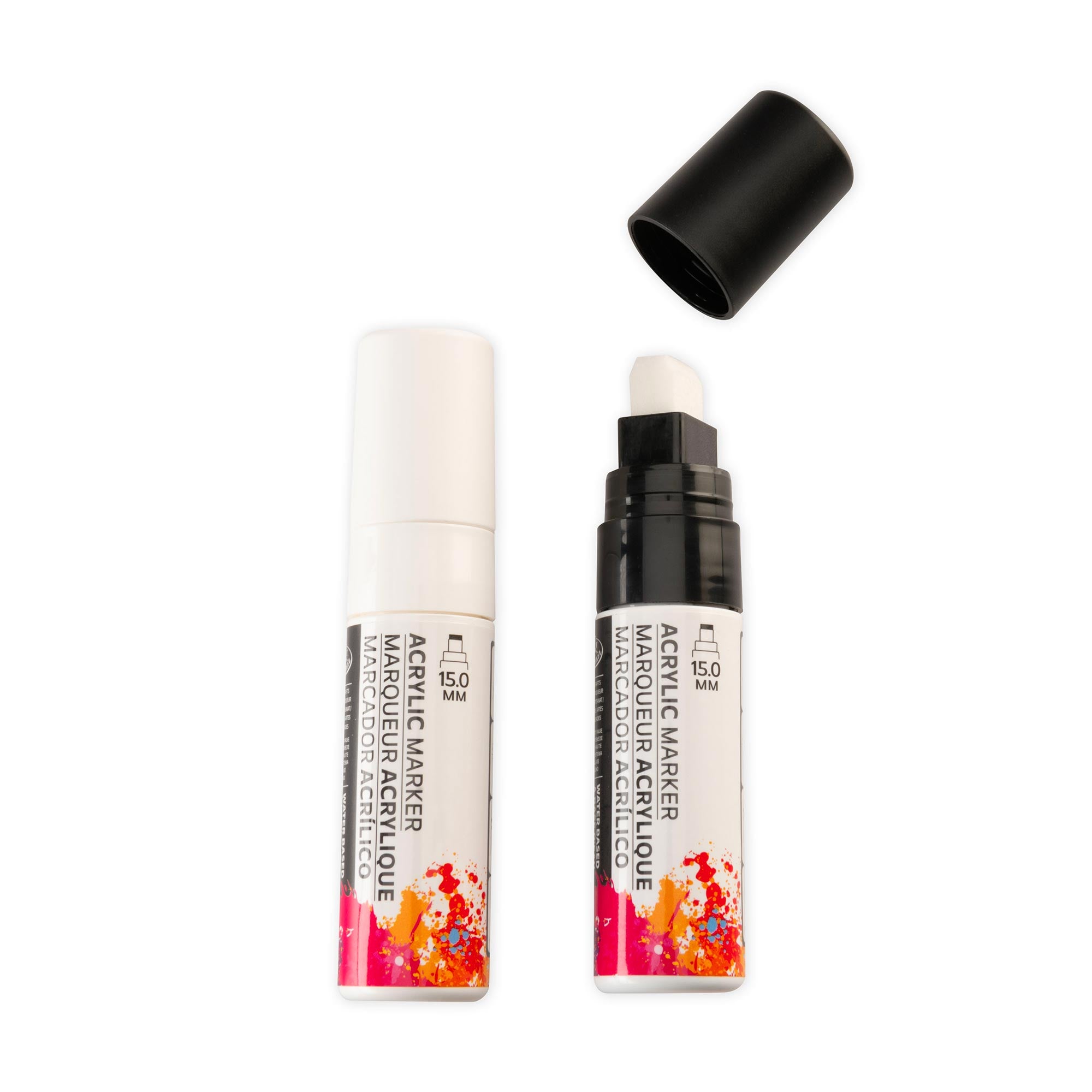 Premium Acrylic Marker Kit - Jumbo Tip Black & White Set of 2 - Ideal for Canvas Painting, DIY Crafts & Sign Making