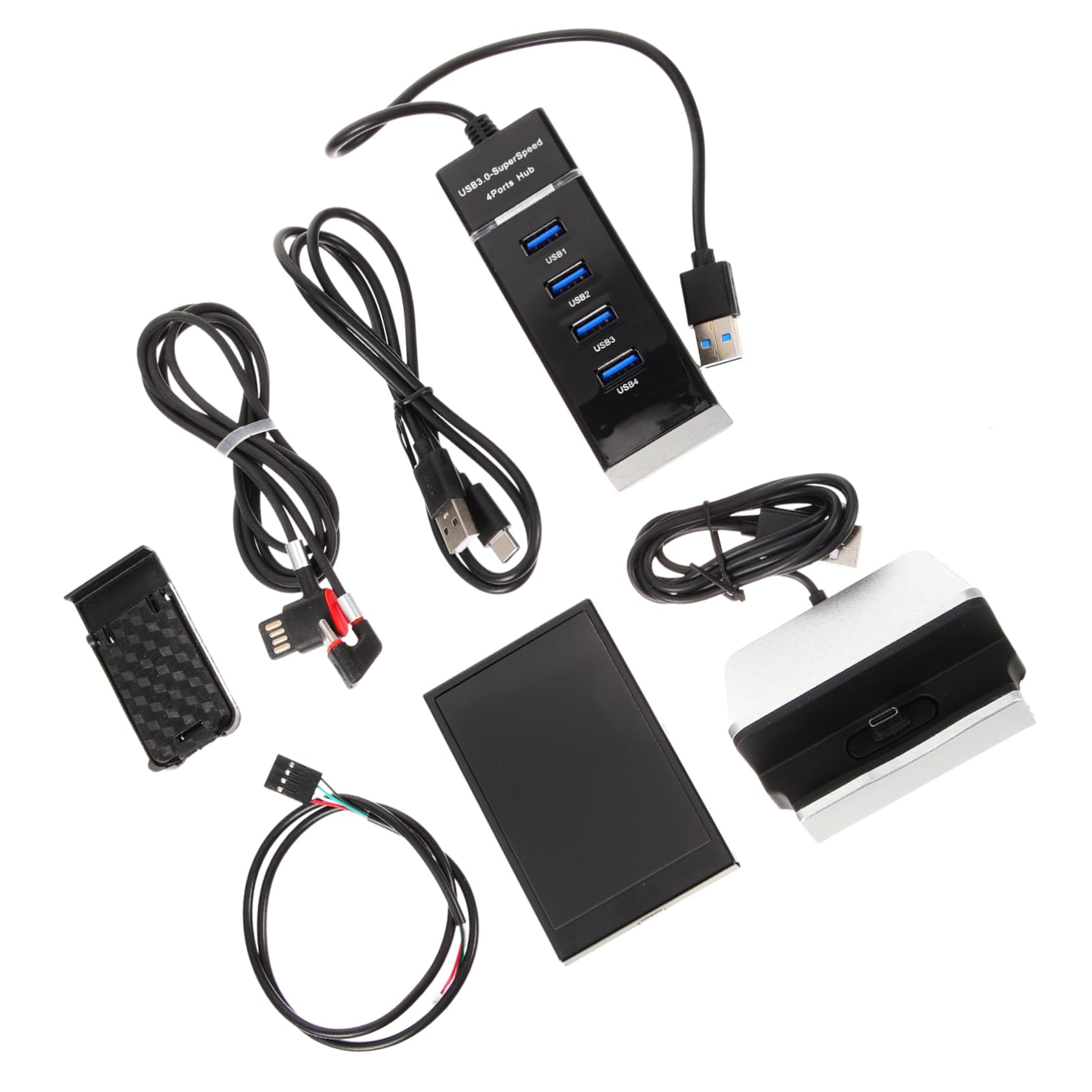 Angoily 3-Piece USB Mini LCD Monitor - Secondary PC Temperature Display Screen for Computers, Network Data & Hard Drive Monitoring | Perfect for Gaming Rigs, Workstations & Server Rooms