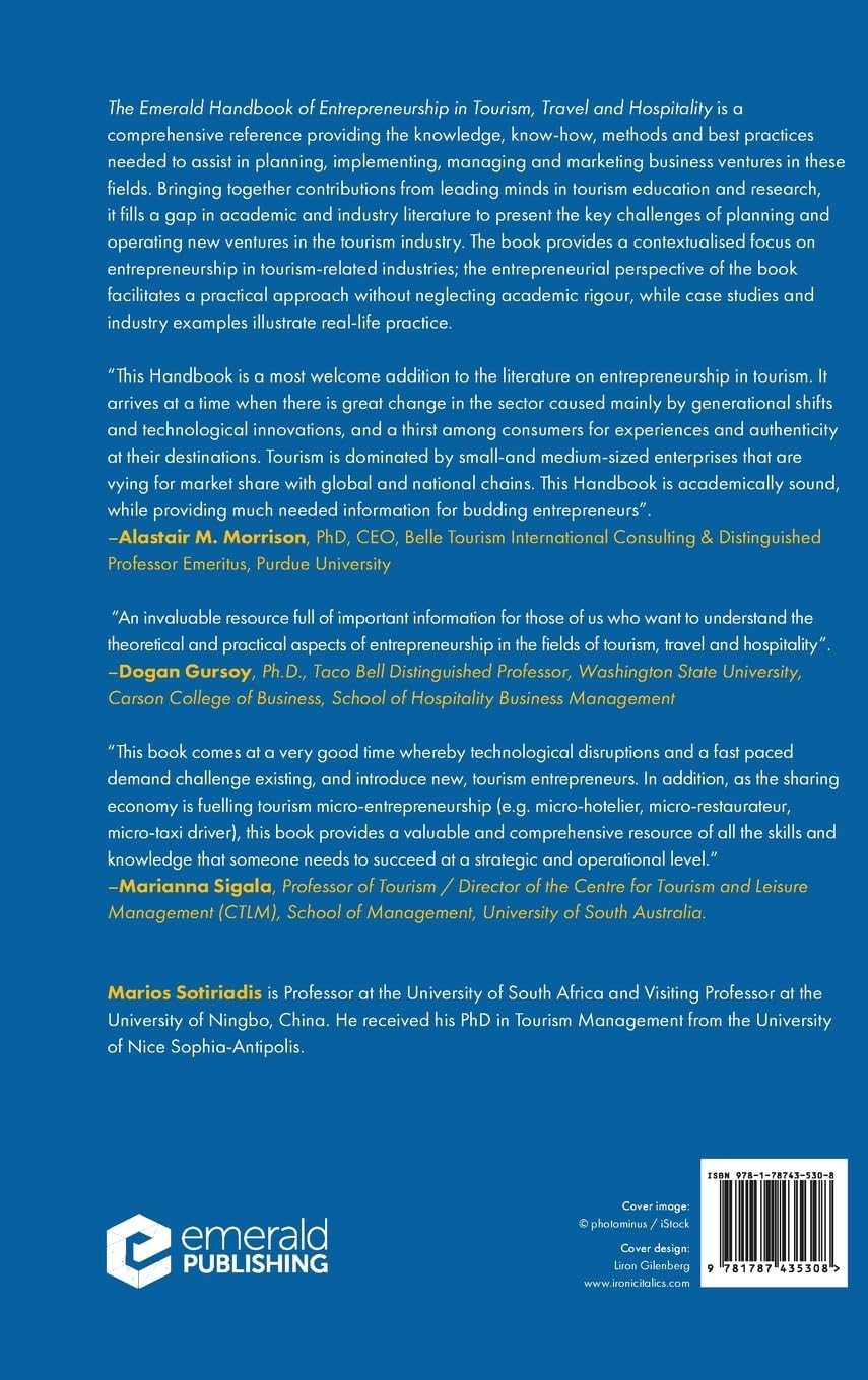 The Emerald Handbook of Entrepreneurship in Tourism, Travel and Hospitality: Essential Skills for Successful Business Ventures (Emerald Handbooks in Business and Management Series) - Perfect for Hospitality Students, Tourism Entrepreneurs & Business Management Professionals