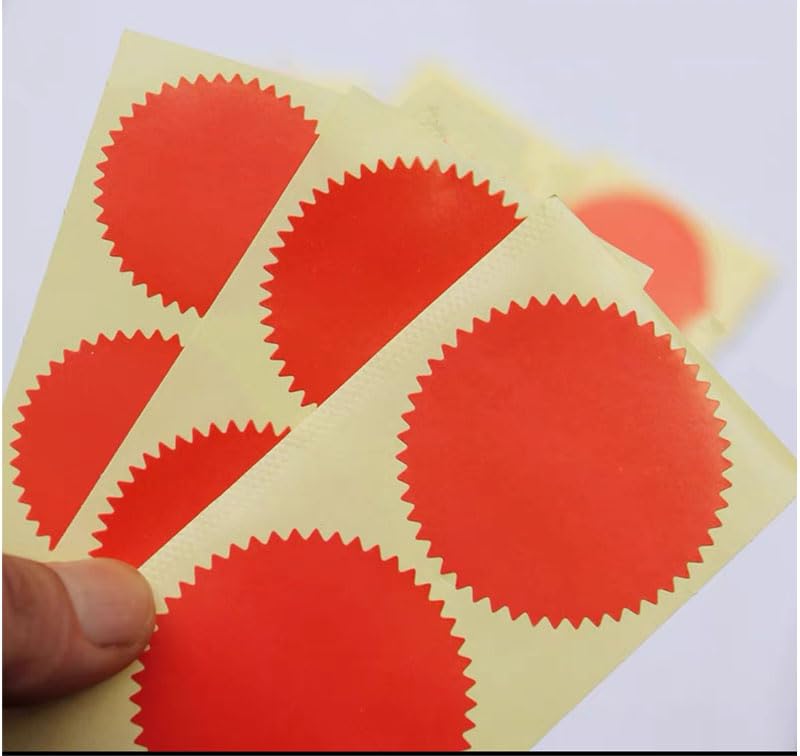Red Embossing Stickers