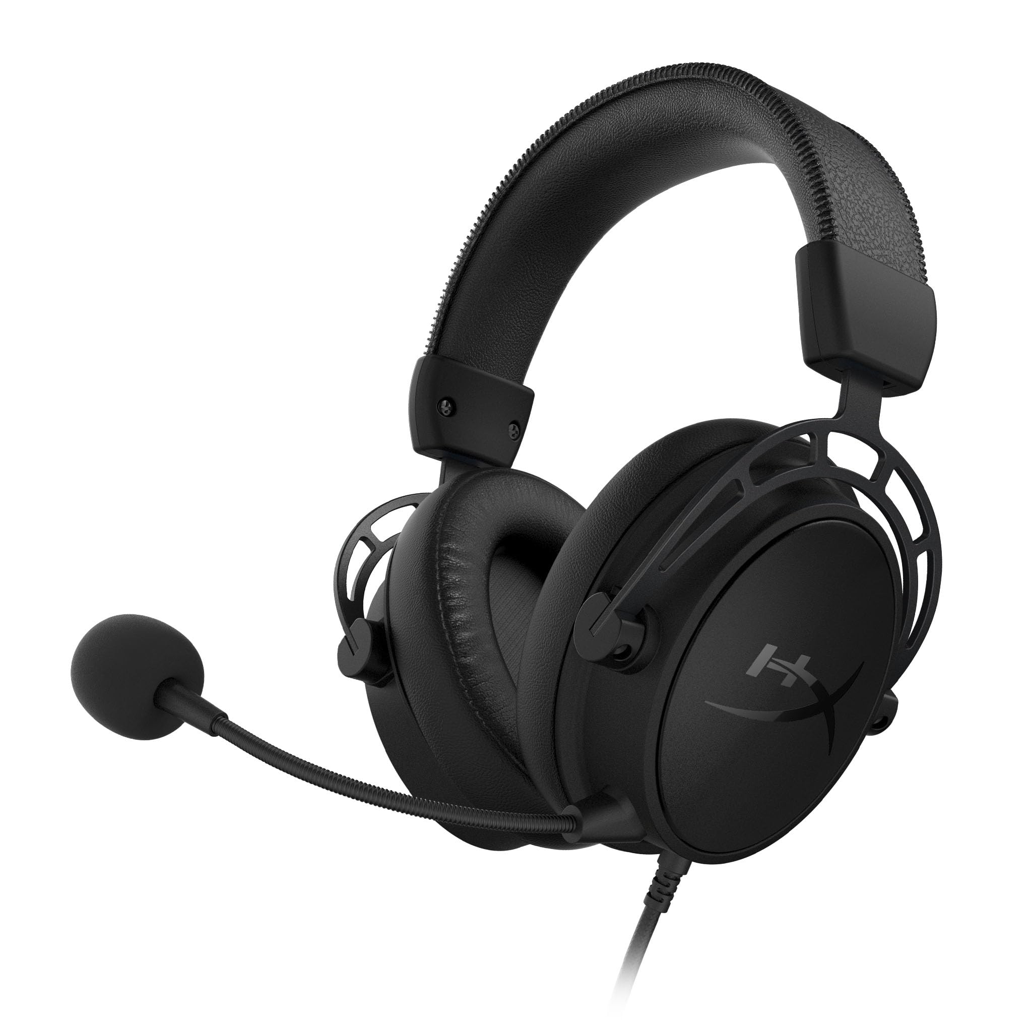 HyperX Cloud Alpha S Blackout - PC Gaming Headset with 7.1 Surround Sound, Adjustable Bass & Dual Chamber Drivers | Noise Cancelling Mic, Memory Foam & Breathable Leatherette | Perfect for Competitive Gaming & Streaming
