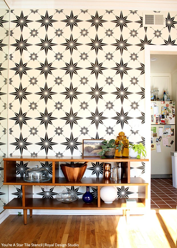 You're a Star Tile Stencil - DIY Mosaic Tile Decor Kit for Home, Bathroom & Kitchen Backsplash - Perfect for Crafting, Wall Art & DIY Projects