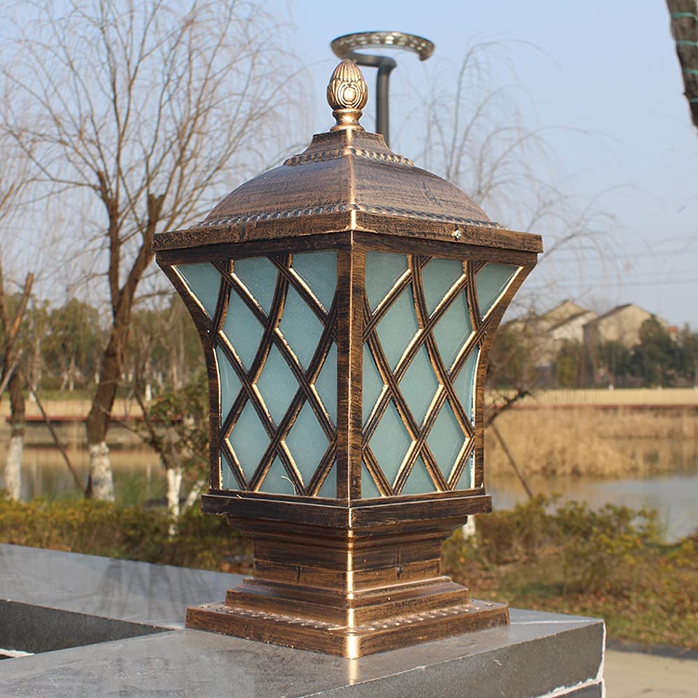 Outdoor Porch Column Post Lights - Waterproof Aluminum & Glass Patio Path Lamps for Fence, Pillar, Gate & Deck - Perfect for Rural Homes, Gardens & Outdoor Spaces