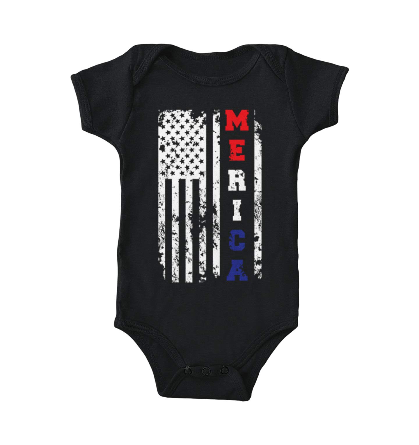 Tcombo Patriotic USA Flag Bodysuit - 4th of July Baby Outfit for Independence Day Celebrations & Photo Shoots