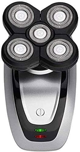 Professional 4-in-1 Electric Head Shaver for Men - Cordless Rechargeable Bald Head Shaver with Nose Trimmer & Facial Brush - Anti-Pinch Technology & Ergonomic Design - Perfect for Home, Travel & Gym Use (Black)