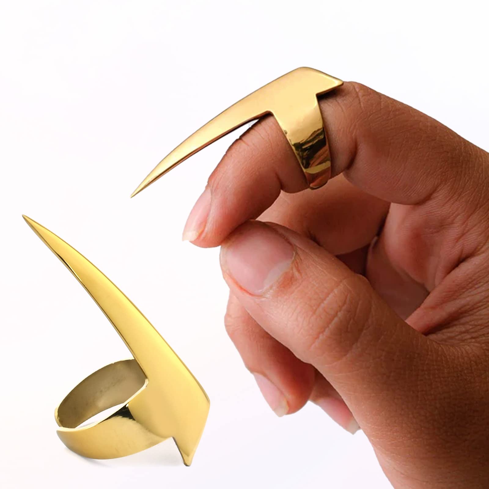 Stainless Steel Hair Parting & Sectioning Ring - Professional Finger Braiding Hair Pick Tool for Quick Human Hair Extensions Installation - Perfect for Styling, Braiding, and Salon Use (Gold)