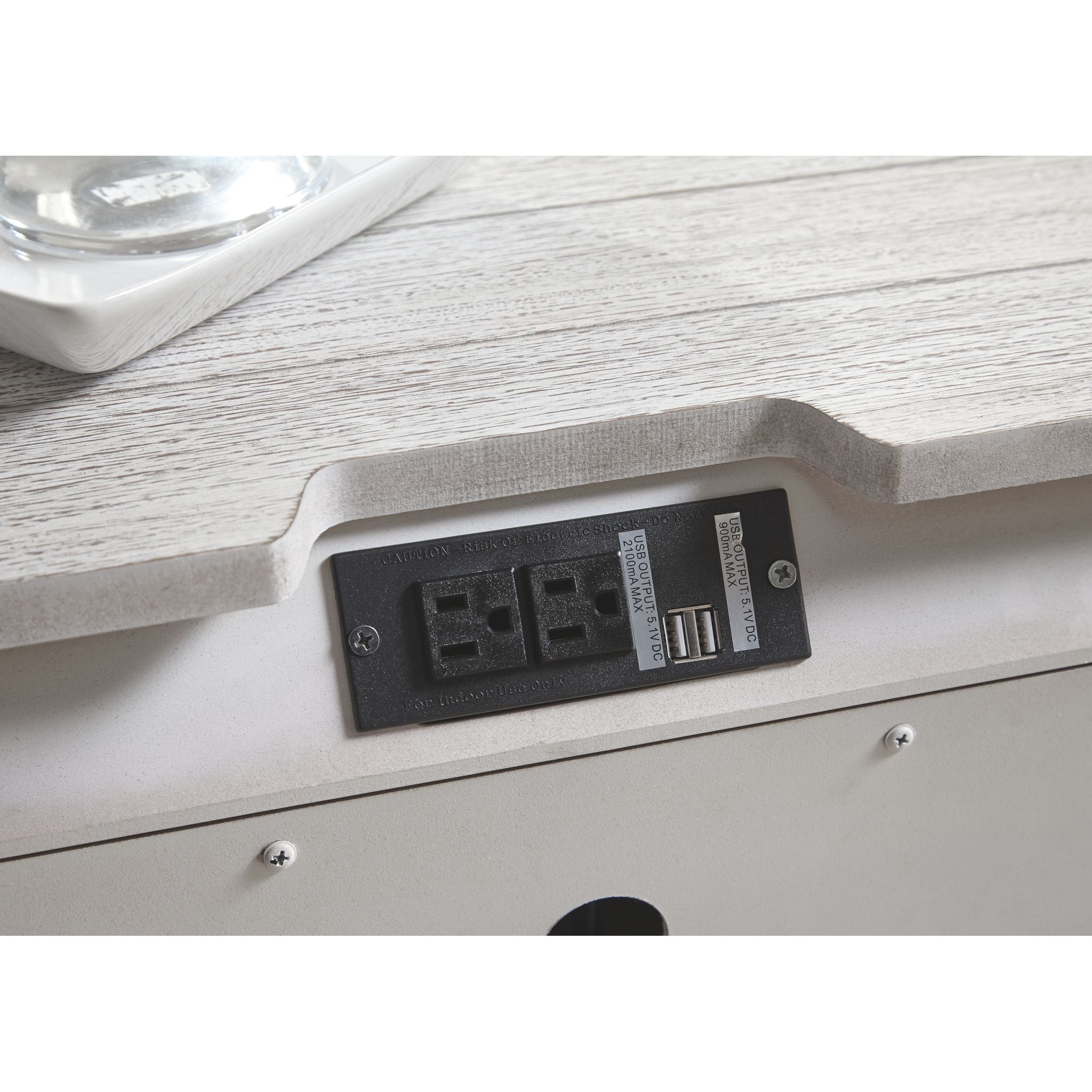 Brashland White Nightstand - Modern Bedside Table with Storage for Bedroom, Living Room & Guest Room