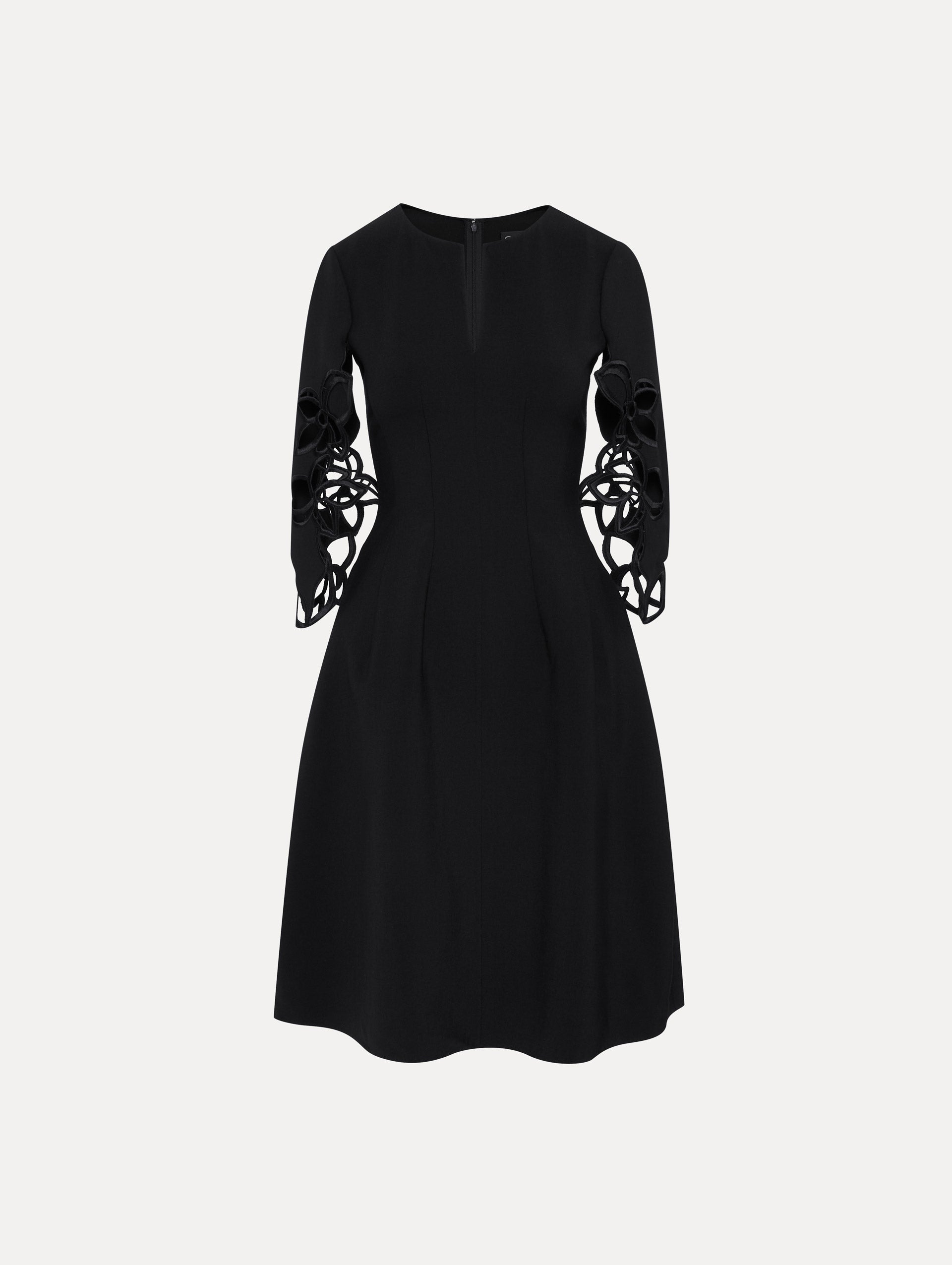 Elegant Orchid Sleeve Split Neck Dress for Women - Floral Print Summer Party & Wedding Guest Dress