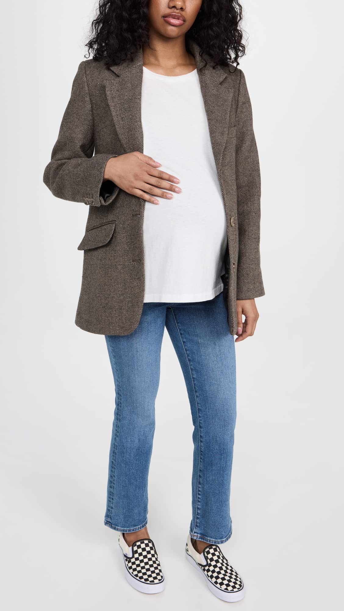 Madewell Women's Maternity Over-The-Belly Kick Out Jeans - Comfortable Stretch Denim Pants for Pregnancy | Perfect for Casual Wear, Work & Everyday Outfits