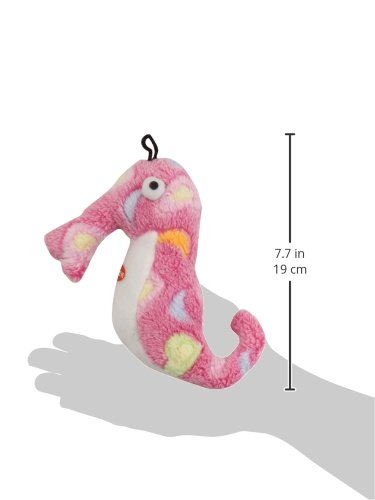 Zanies Sea Charmer Dog Chew Toy - Pink 7-inch Plush Sea Horse for Small & Medium Dogs | Interactive Play & Dental Health | Perfect for Beach Trips & Water-Themed Playtime